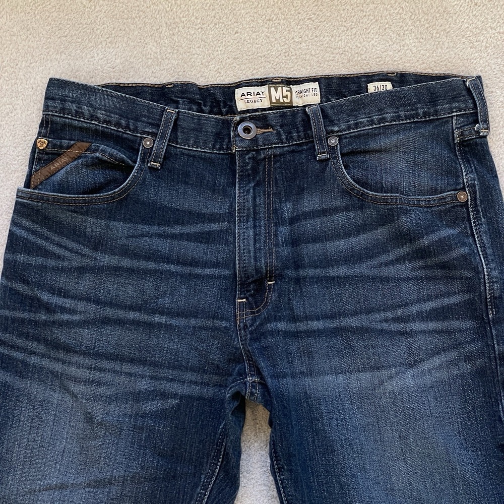 Ariat M5 Legacy Straight Leg Jeans Mens 36x30 (36x29) Durham Dark Wash 10022784